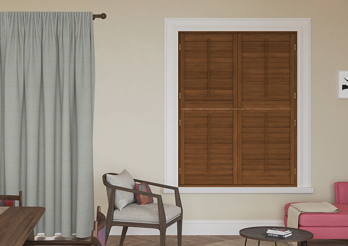 Kensington, Antique Cherry - Tier on Tier Twist&Fit Plantation Shutter - Image 7